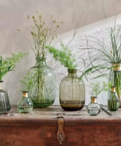 Nkuku Miza Glass Vase - Green