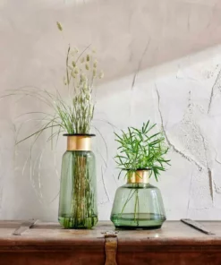 Nkuku Miza Glass Vase - Green