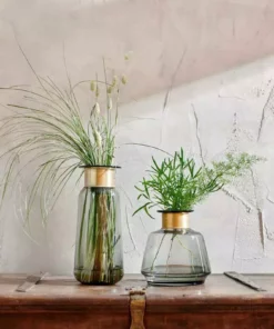 Nkuku Miza Glass Vase - Smoke