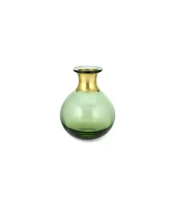 Nkuku Miza Mini Glass Vase - Green