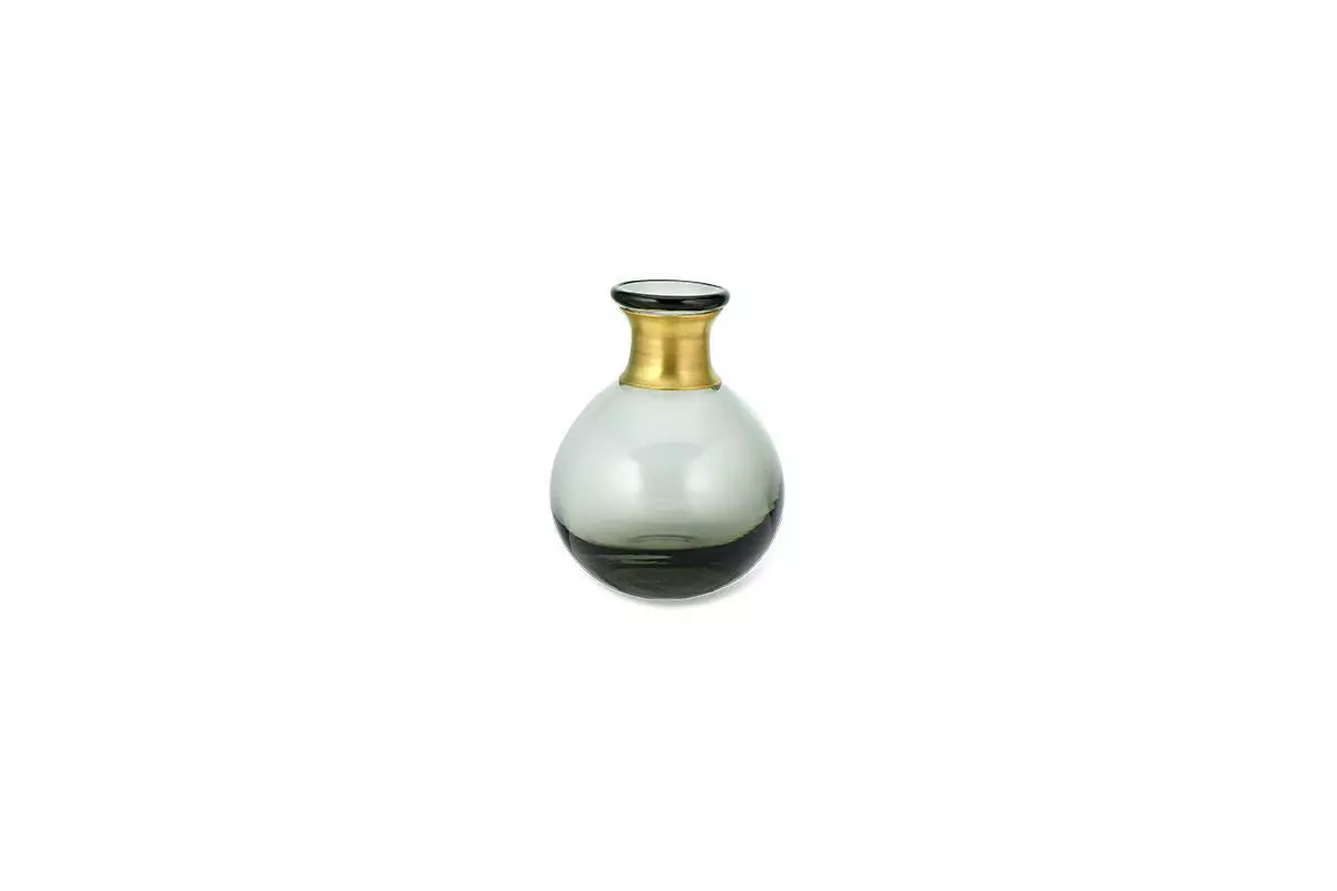 Nkuku Miza Mini Glass Vase - Smoke 5 Nkuku Miza Mini Glass Vase - Smoke