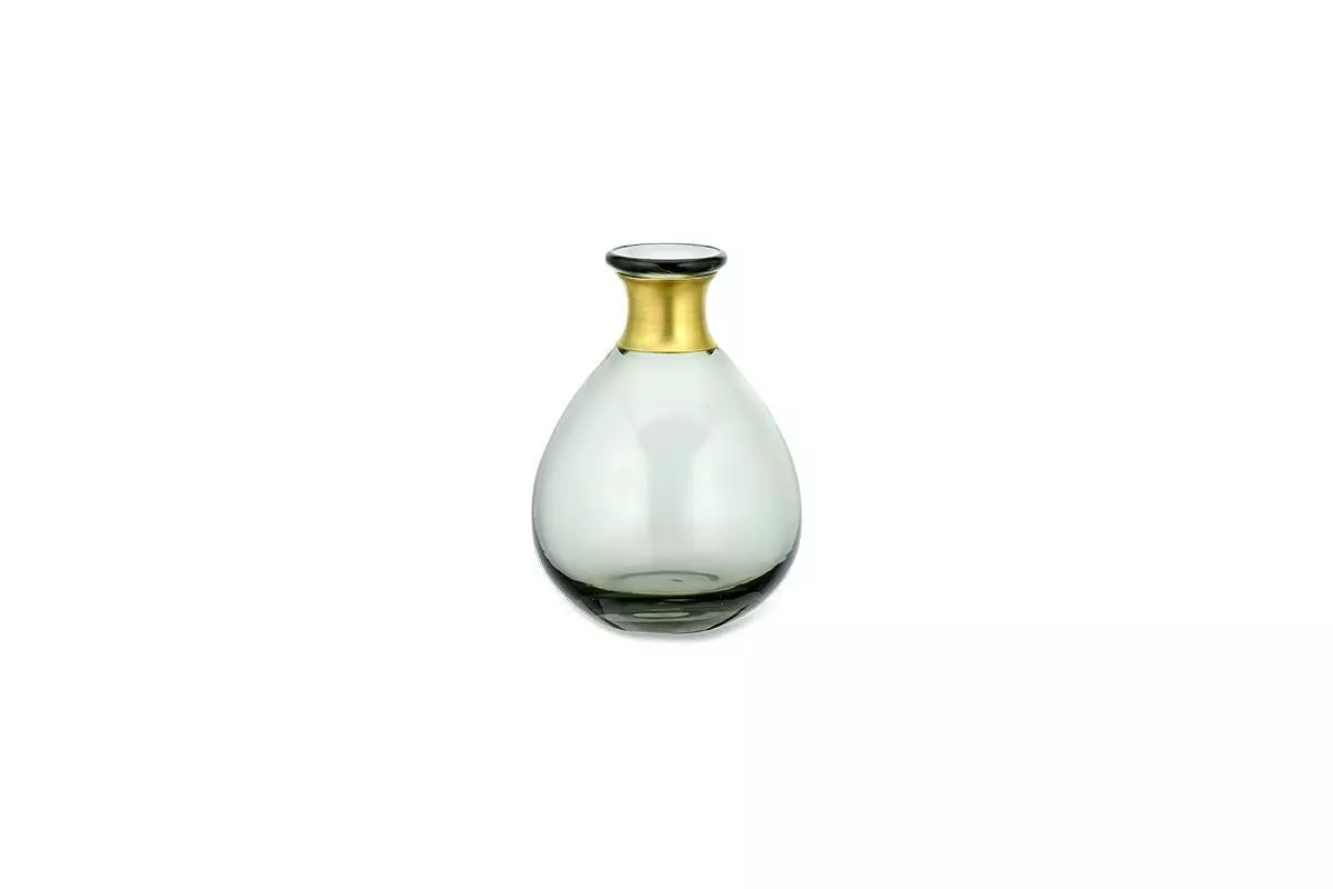 Nkuku Miza Mini Glass Vase - Smoke 6 Nkuku Miza Mini Glass Vase - Smoke