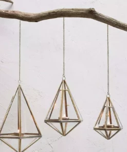 Nkuku Home Accessories Mokomo Hanging Lantern - Brass