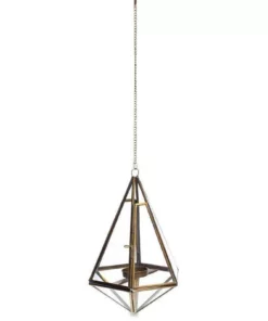 Nkuku Home Accessories Mokomo Hanging Lantern - Brass