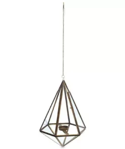 Nkuku Home Accessories Mokomo Hanging Lantern - Brass