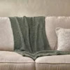 Nkuku Moss Stitch Cotton Throw - Forest Green 2 Nkuku Moss Stitch Cotton Throw - Forest Green