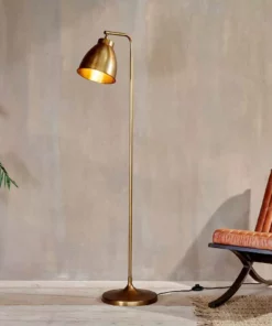 Nkuku Living Room Muturi Floor Lamp - Antique Brass