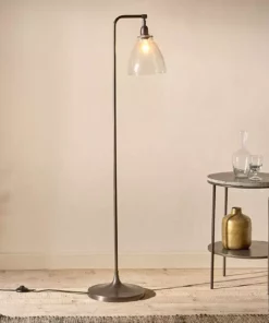 Nkuku New Arrivals Muturi Glass Floor Lamp - Aged Bronze
