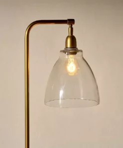 Nkuku Muturi Glass Floor Lamp - Antique Brass New Arrivals