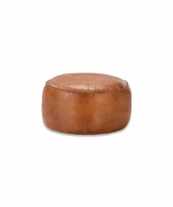 Nkuku Nadu Leather Pouf