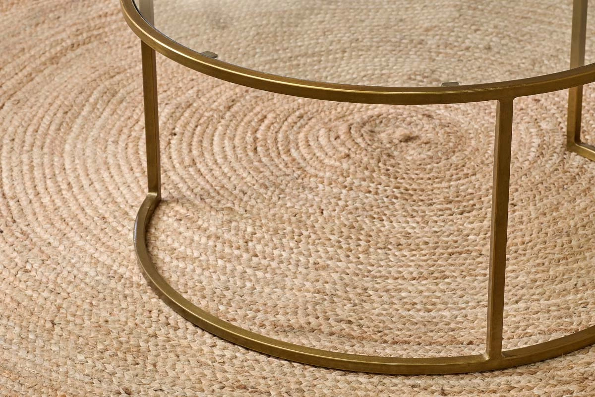 Nkuku Nakuru Iron & Glass Coffee Table - Brass Living Room 5 Nkuku Nakuru Iron & Glass Coffee Table - Brass Living Room