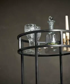 Nkuku Living Room Nakuru Iron & Glass Drinks Table 10 Nkuku Living Room Nakuru Iron & Glass Drinks Table