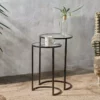Nkuku Nakuru Iron & Glass Side Table Set (Set Of 2) Living Room