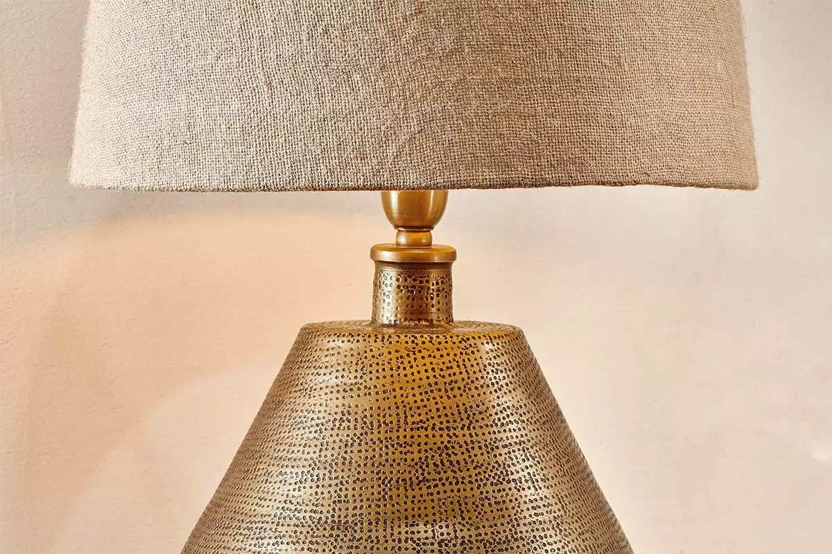 Nkuku Nalgonda Lamp - Antique Brass - Large 4 Nkuku Nalgonda Lamp - Antique Brass - Large
