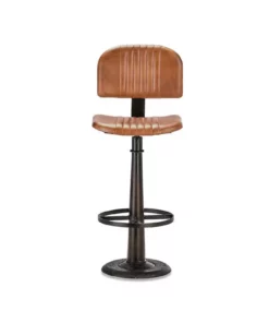 Nkuku Narwana Leather Bar Chair