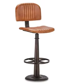 Nkuku Narwana Leather Bar Chair