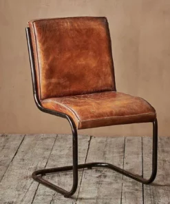 Nkuku Narwana Leather Desk Chair Home Office