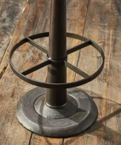 Nkuku Kitchen & Dining Room Narwana Leather Round Stool