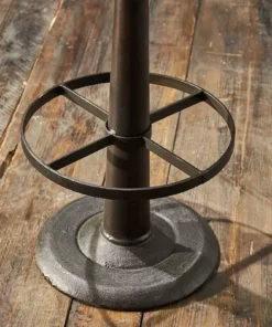 Nkuku Kitchen & Dining Room Narwana Leather Round Stool - Chocolate Brown