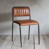 Nkuku Narwana Ribbed Leather Dining Chair