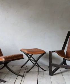 Nkuku Narwana Ribbed Leather Lounger 9 Nkuku Narwana Ribbed Leather Lounger