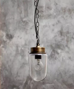 Nkuku New Arrivals Ngari Outdoor Porch Light - Antique Brass