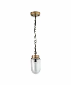 Nkuku New Arrivals Ngari Outdoor Porch Light - Antique Brass