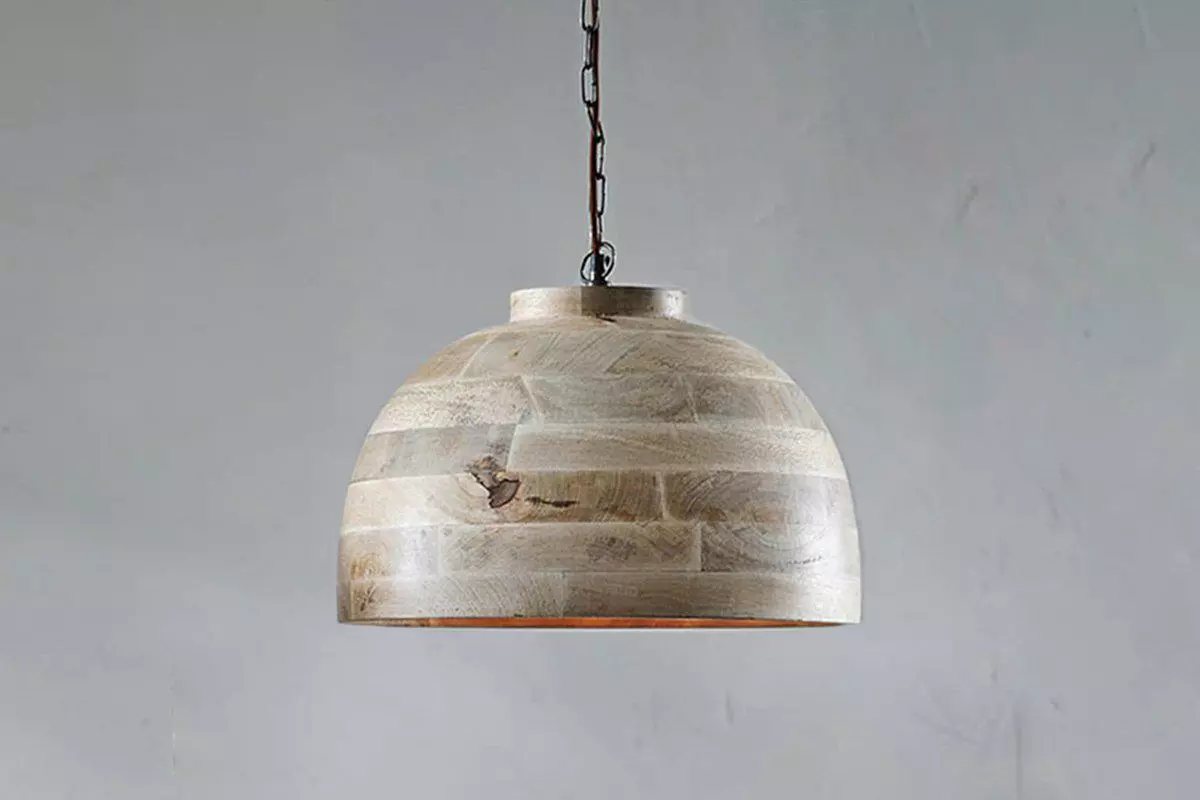 Nkuku Nika Mango Wood Pendant - Large Kitchen & Dining Room 3 Nkuku Nika Mango Wood Pendant - Large Kitchen & Dining Room