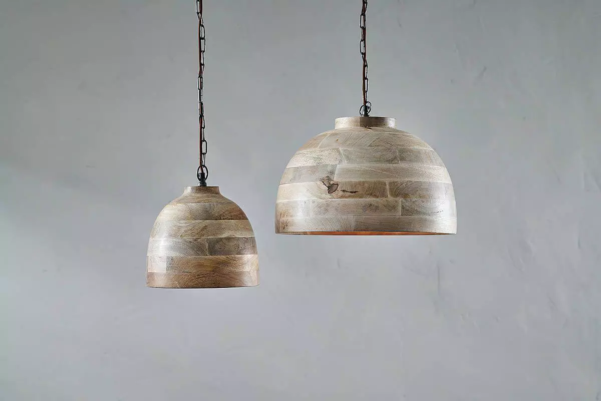 Nkuku Nika Mango Wood Pendant - Large Kitchen & Dining Room 4 Nkuku Nika Mango Wood Pendant - Large Kitchen & Dining Room