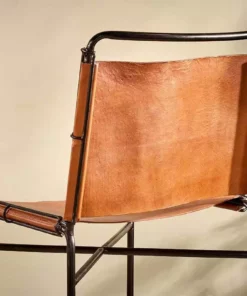Nkuku Nirmi Leather Sling Back Bar Chair New Arrivals