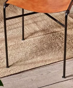 Nkuku Nirmi Leather Sling Back Bar Chair New Arrivals