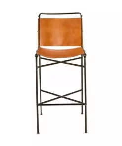 Nkuku Nirmi Leather Sling Back Bar Chair New Arrivals