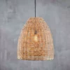 Nkuku Noko Natural Wicker Conical Pendant - Large