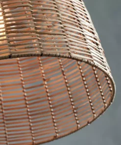 Nkuku Noko Natural Wicker Conical Pendant - Large