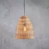Nkuku Noko Natural Wicker Conical Pendant - Medium