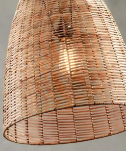 Nkuku Noko Natural Wicker Conical Pendant - Medium