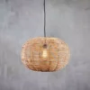 Nkuku Living Room Noko Natural Wicker Round Pendant - Large