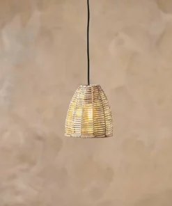 Nkuku Noko Wicker Conical Pendant - Natural - Extra Small Kitchen & Dining Room