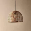 Nkuku New Arrivals Noko Wicker Dome Pendant - Small 1 Nkuku New Arrivals Noko Wicker Dome Pendant - Small