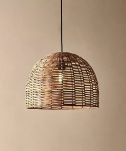 Nkuku New Arrivals Noko Wicker Dome Pendant - Small