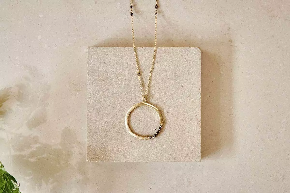 Nkuku Eco-Friendly Gifts Obini Pyrite Necklace 3 Nkuku Eco-Friendly Gifts Obini Pyrite Necklace