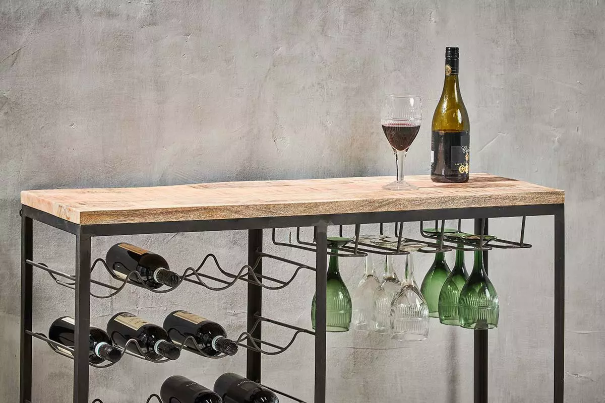 Nkuku Obra Bar With Wine Glass Storage 4 Nkuku Obra Bar With Wine Glass Storage