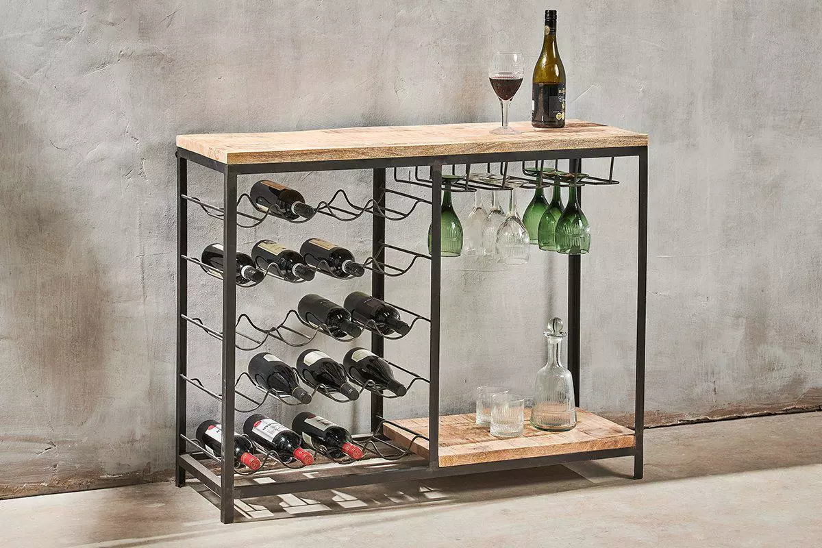 Nkuku Obra Bar With Wine Glass Storage 3 Nkuku Obra Bar With Wine Glass Storage