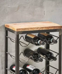Nkuku Obra Industrial Wine Rack - Small Storage & Shelving