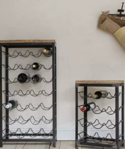 Nkuku Obra Industrial Wine Rack - Small Storage & Shelving