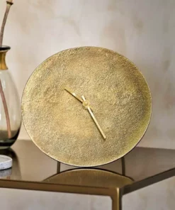 Nkuku Okota Standing Clock - Antique Brass