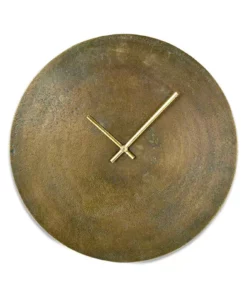 Nkuku Home Accessories Okota Wall Hung Clock - Antique Brass