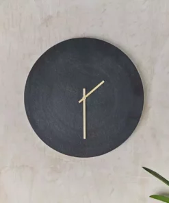 Nkuku Okota Wall Hung Clock - Black Home Accessories