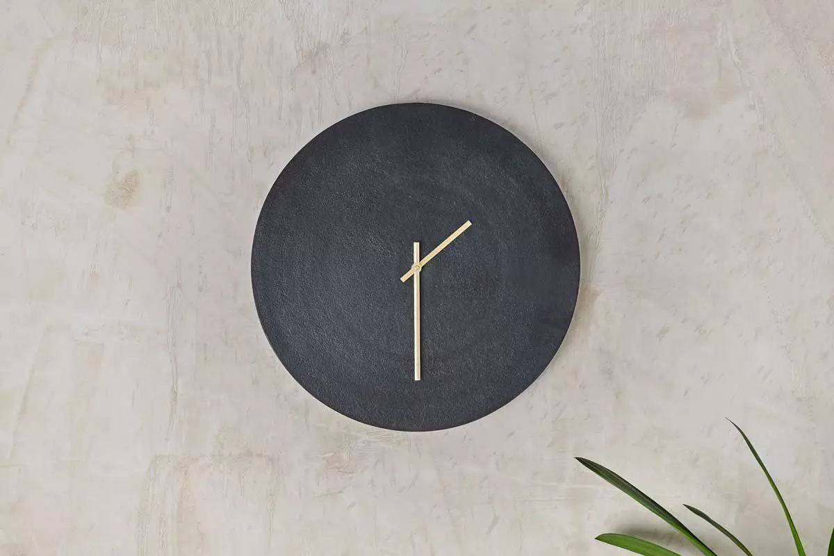 Nkuku Okota Wall Hung Clock - Black Home Accessories 3 Nkuku Okota Wall Hung Clock - Black Home Accessories