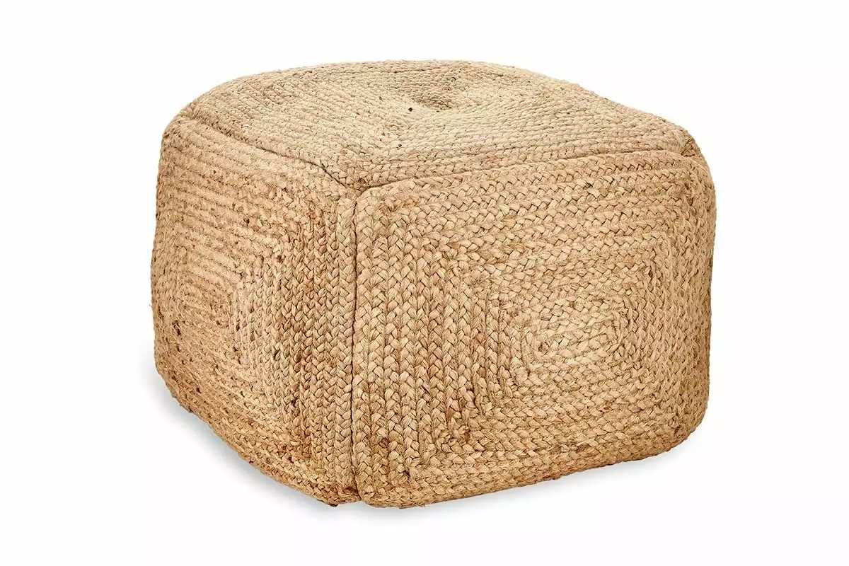 Nkuku Ondal Square Braided Hemp Pouf New Arrivals 6 Nkuku Ondal Square Braided Hemp Pouf New Arrivals